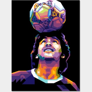 Diego Maradona WPAP style Posters and Art